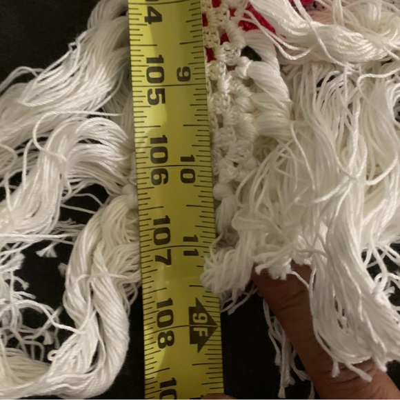 Handmade Crochet Blanket with Red Floral Design - Picture 7 of 11